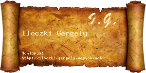 Iloczki Gergely névjegykártya
